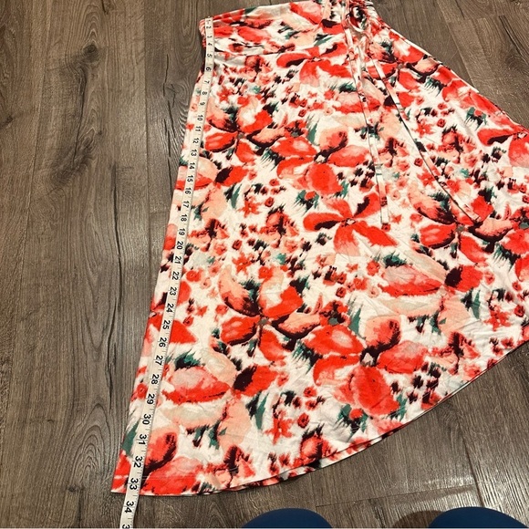 New Patagonia Kamala Midi Skirt Women’s S Floral Red Dress Boho Beach Asymmetric - Picture 13 of 13